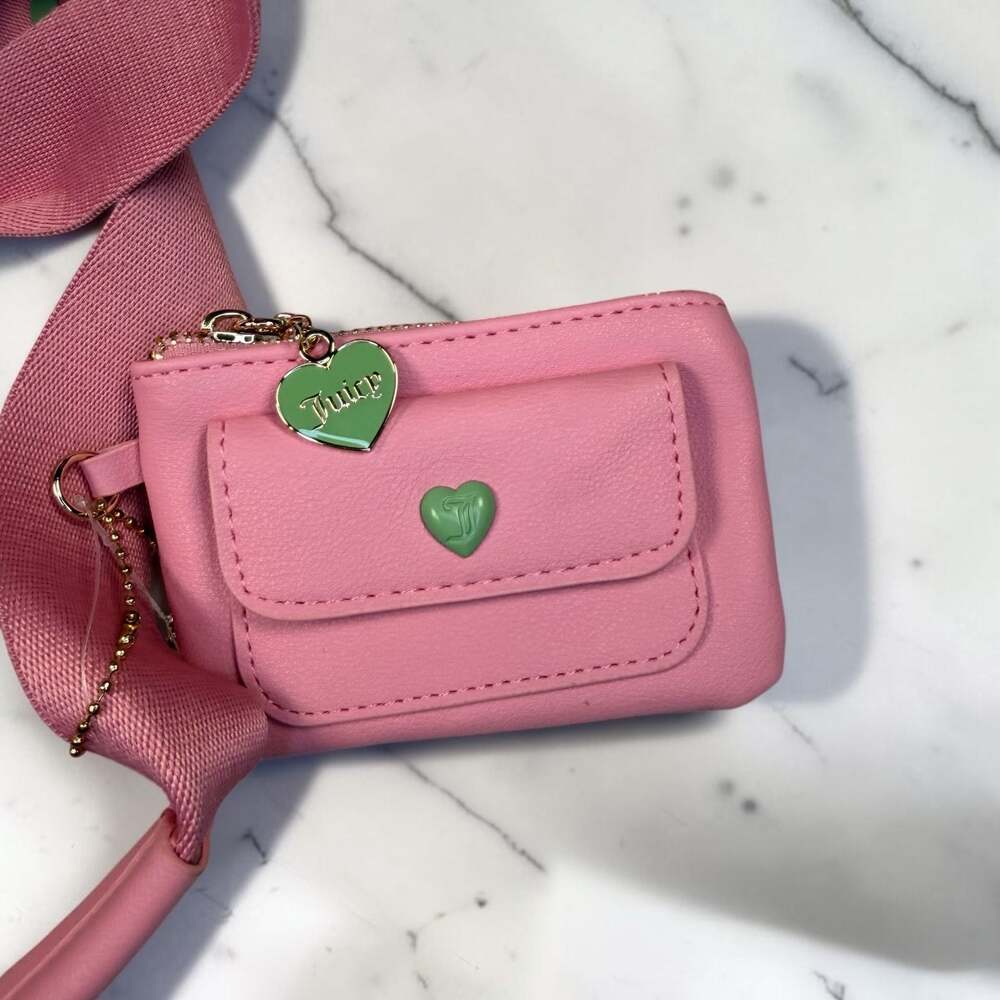 Juicy Couture Retro Strawberry Daydreamer Tote Bag in Pink with Green Bow - Picture 11 of 12